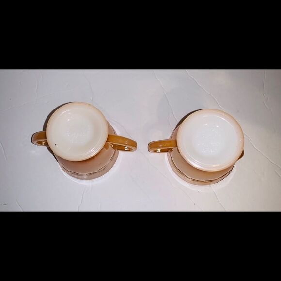 Fire King Peach Lustre sugar creamer set - Picture 3 of 5